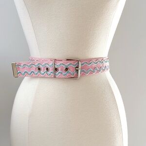 Cottagecore Pink Embroidered Belt – Size 14